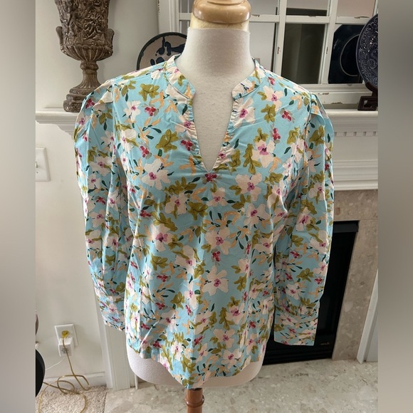 FATE/Anthropologie Floral V-Neck Blouse - Picture 2 of 8